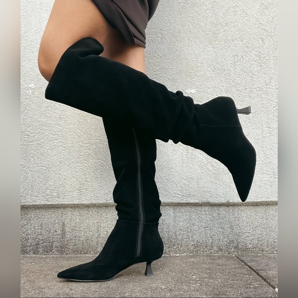 Gianni Bini Ryder Suade Kitten Heel Tall Boots